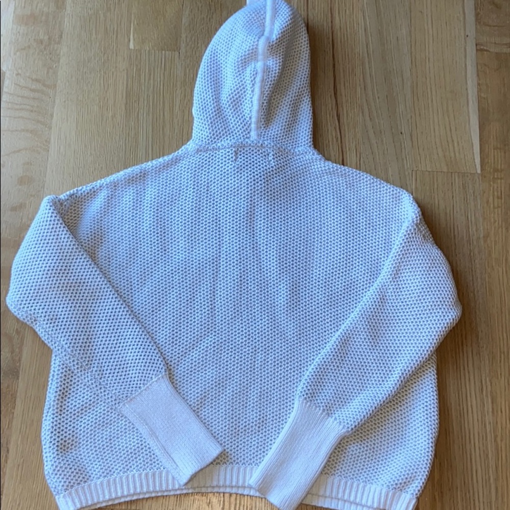 SOLD RACHEL ZOE Soft Cotton Chunky Knit Sweater with Hood Hoodie Hoody Warm Cozy - Picture 6 of 16